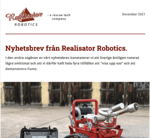 Newsletter head Realisator Robotics